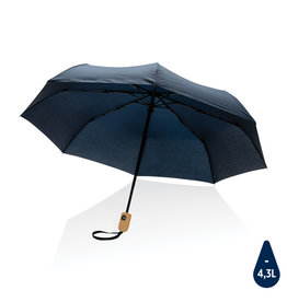 21" Impact AWARE™ RPET 190T bamboo auto open/dicht paraplu P850.615