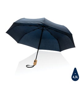 DeBle Impact AWARE RPET bamboe auto open en dicht paraplu met logo P850.61