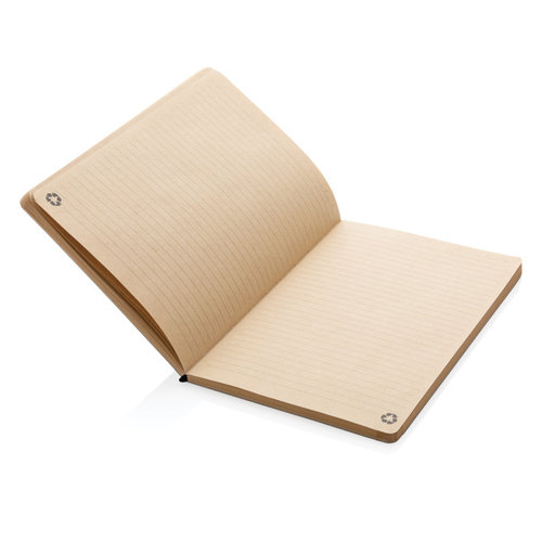 A5 kurk & kraft notitieboek P774.33 met natuurlijke kurken omslag en 160 gelinieerde pagina's van gerecycled kraftpapier