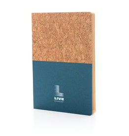 DeBle A5 kurk en kraft notitieboek P774.33 bedrukken met logo