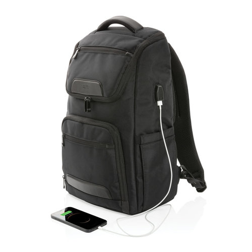 Swiss Peak AWARE™ Voyager 15,6 inch laptoprugzak bedrukt met bedrijfslogo