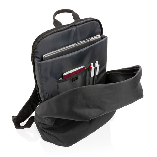Impact AWARE™ RPET standaard anti-diefstal rugzak bedrukken met logo