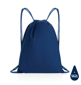 Impact AWARE™ gerecycled katoenen rugzak met trekkoord 145gr