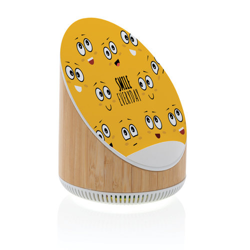 Ovatel bamboe 5W luidspreker met 15W draadloze oplader P329.449