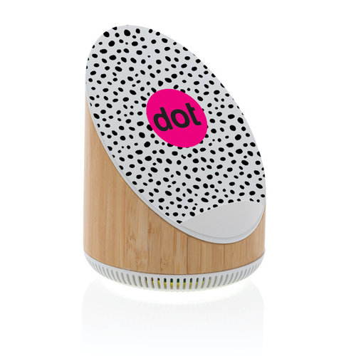 Ovatel bamboe 5W luidspreker met 15W draadloze oplader P329.449