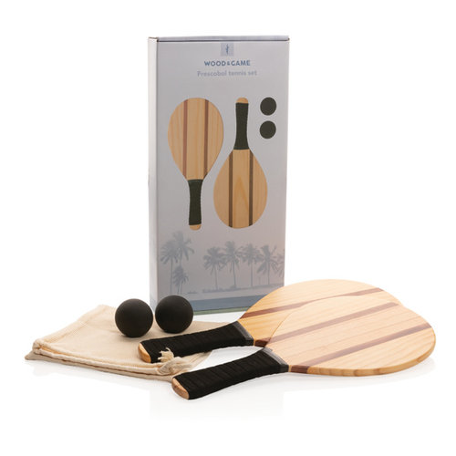 Houten frescobol tennis set P453.509 Houten frescobol tennis set P453.509