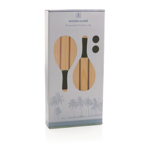 Houten frescobol tennis set P453.509 Houten frescobol tennis set P453.509