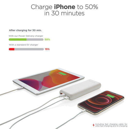 DeBle Urban Vitamin Pasadena Powerbank 20.000 mAh 18 W P322.75 bedrukken met logo