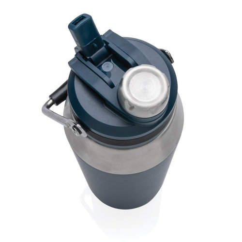 Vacuüm roestvrijstalen fles met duo-functie deksel 1L P436.985 Vacuüm roestvrijstalen fles met duo-functie deksel 1L P436.985