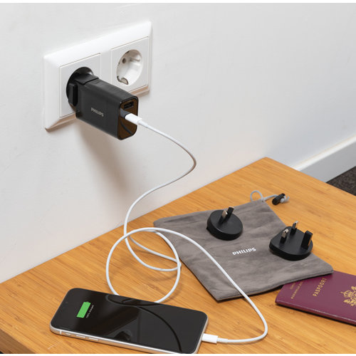 Philips 30W ultra snelle reisadapter set P301.181 Philips 30W ultra snelle reisadapter set P301.181