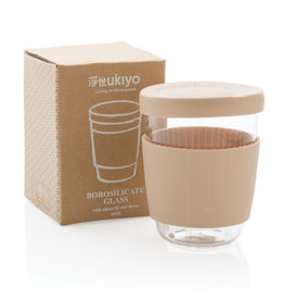 Ukiyo borosilicaat glas met siliconen deksel en sleeve P432.709