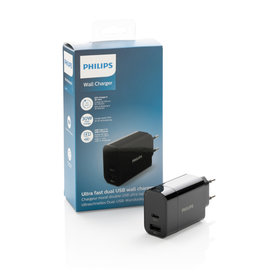 Philips 30W snellader met dual output en PD P301.081