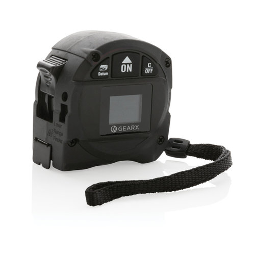 GearX, lasermeetlint, rolmaat 5 meter, laserafstandsmeter, meetlint met logo, meetgereedschap, gereedschap