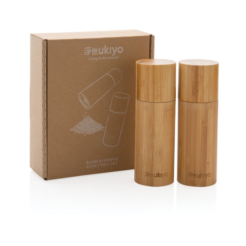 Ukiyo P262.319 bamboe zout- en pepermolenset met keramisch maalmechanisme