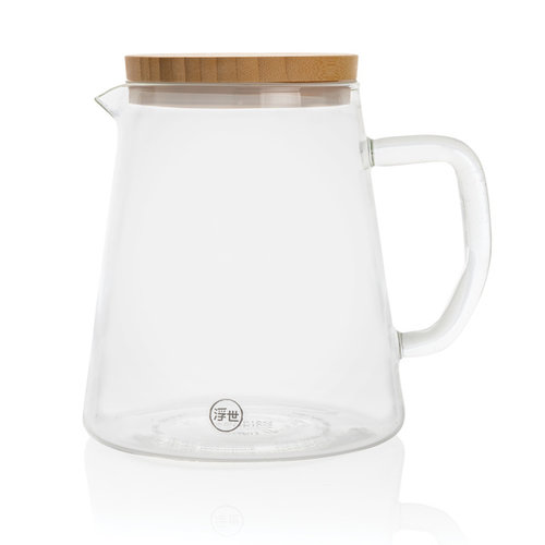 Ukiyo borosilicaatglazen karaf met bamboe deksel 1,2L P264.060 Ukiyo borosilicaatglazen karaf met bamboe deksel 1,2L P264.060