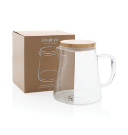Ukiyo borosilicaatglazen karaf met bamboe deksel 1,2L P264.060