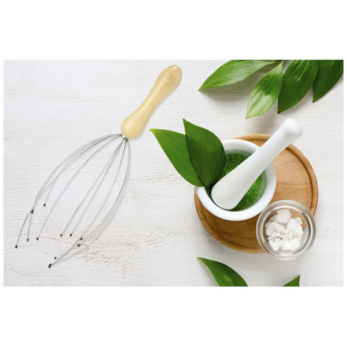 Bad & Wellness geschenken Hator hoofdmassageapparaat van bamboe