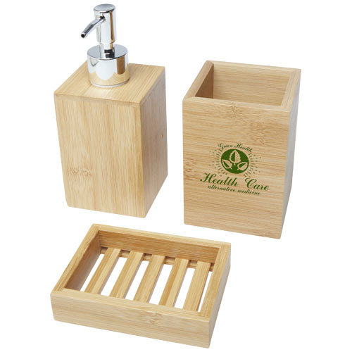 Bad & Wellness geschenken Hedon 3 delige badkamerset van bamboe