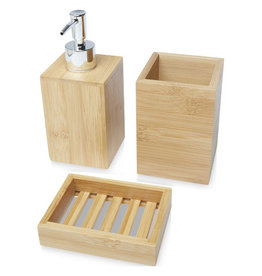 Bad & Wellness geschenken Hedon 3 delige badkamerset van bamboe