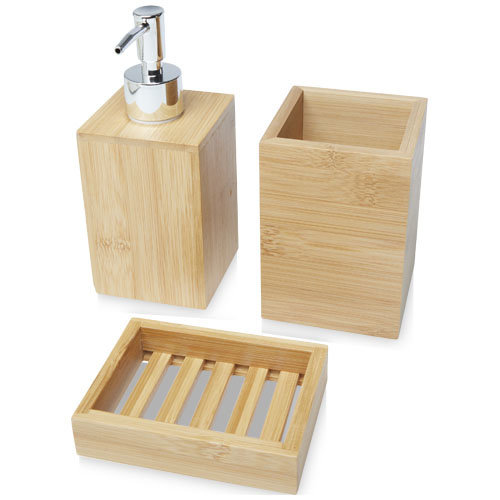 Bad & Wellness geschenken Hedon 3 delige badkamerset van bamboe