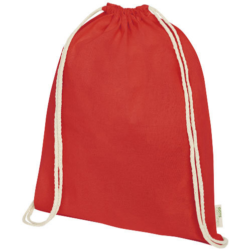 Orissa GOTS organisch katoenen rugzak van 140 g/m² met trekkoordsluiting Orissa GOTS organisch katoenen rugzak van 140 g/m² met trekkoordsluiting