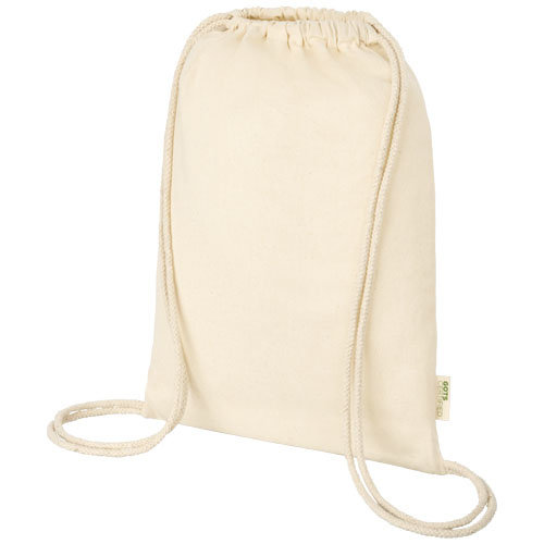 Orissa GOTS organisch katoenen rugzak van 140 g/m² met trekkoordsluiting Orissa GOTS organisch katoenen rugzak van 140 g/m² met trekkoordsluiting
