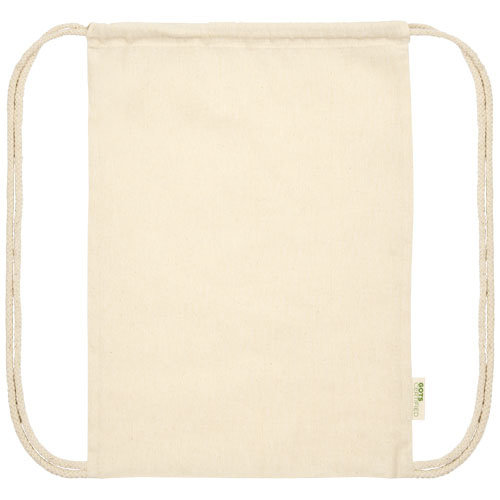Orissa GOTS organisch katoenen rugzak van 140 g/m² met trekkoordsluiting Orissa GOTS organisch katoenen rugzak van 140 g/m² met trekkoordsluiting