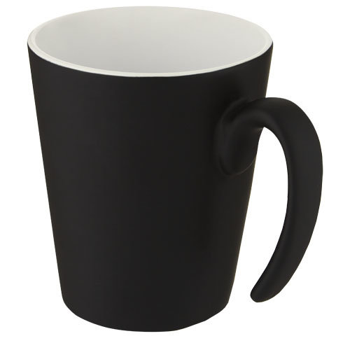 Oli stoneware mok 360 ml met matte buitenkant en colour-pop binnenzijde 100687 met logo