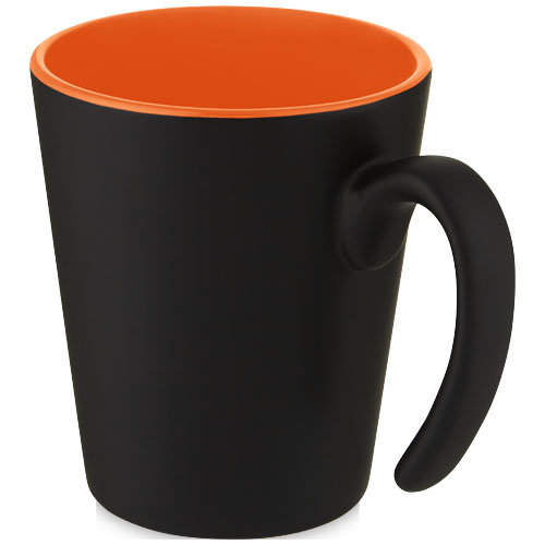 Oli stoneware mok 360 ml met matte buitenkant en colour-pop binnenzijde 100687 met logo