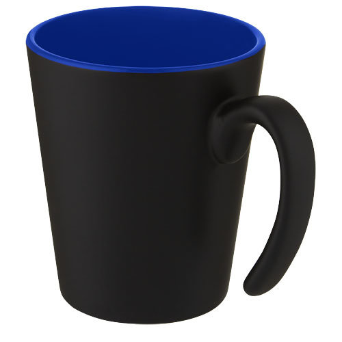 Oli stoneware mok 360 ml met matte buitenkant en colour-pop binnenzijde 100687 met logo