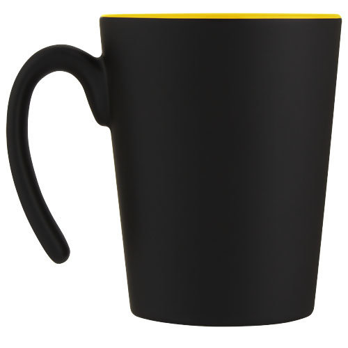 Oli stoneware mok 360 ml met matte buitenkant en colour-pop binnenzijde 100687 met logo