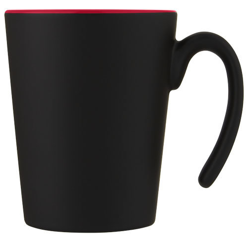 Oli stoneware mok 360 ml met matte buitenkant en colour-pop binnenzijde 100687 met logo