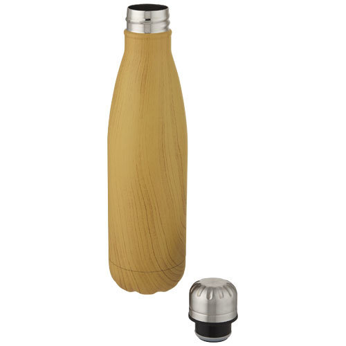 Cove 500 ml vacuüm geïsoleerde roestvrijstalen fles met houtprint Cove 500 ml vacuüm geïsoleerde roestvrijstalen fles met houtprint