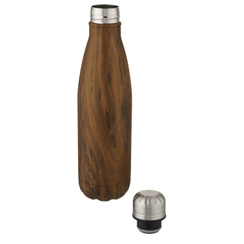 Cove 500 ml vacuüm geïsoleerde roestvrijstalen fles met houtprint Cove 500 ml vacuüm geïsoleerde roestvrijstalen fles met houtprint