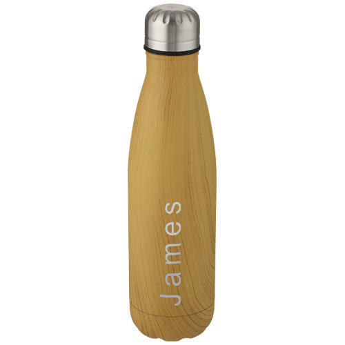 Cove 500 ml vacuüm geïsoleerde roestvrijstalen fles met houtprint Cove 500 ml vacuüm geïsoleerde roestvrijstalen fles met houtprint