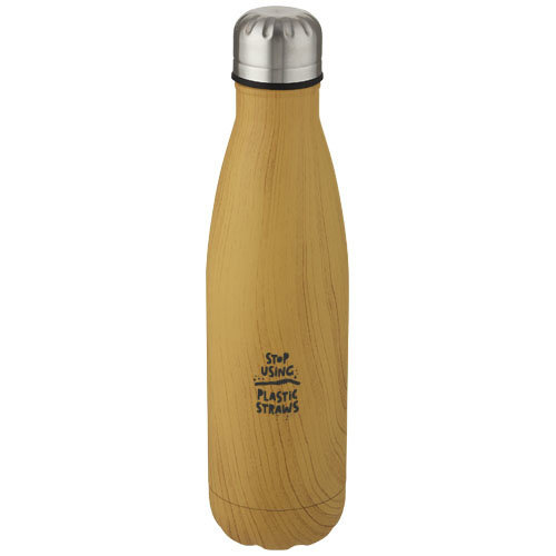 Cove 500 ml vacuüm geïsoleerde roestvrijstalen fles met houtprint Cove 500 ml vacuüm geïsoleerde roestvrijstalen fles met houtprint