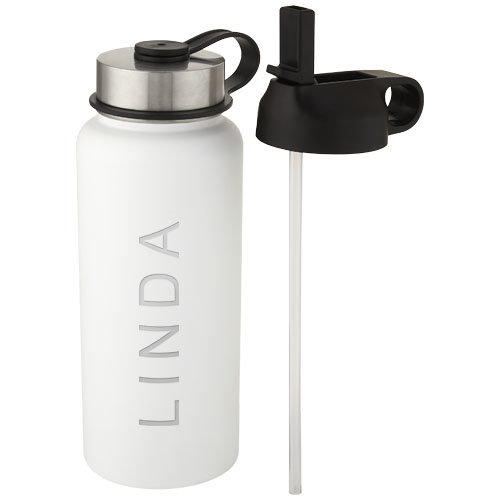 DeBle Supra 1 Liter Koperen Vacuüm Thermosfles met 2 Deksels 10068201 bedrukken met logo