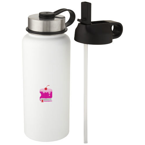 DeBle Supra 1 Liter Koperen Vacuüm Thermosfles met 2 Deksels 10068201 bedrukken met logo