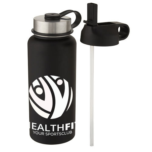 Supra 1 liter koper vacuüm geïsoleerde drinkfles met 2 deksels