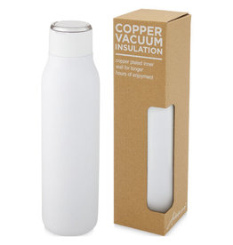 Thermosflessen bedrukken Marka 600 ml koperen vacuüm geïsoleerde fles met metalen lus