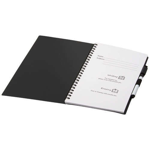 DeBle Pebbles herbruikbaar A5 notitieboek bedrukken met logo