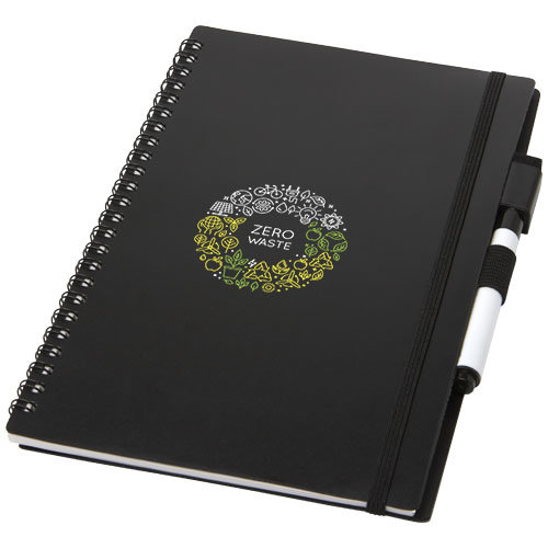 DeBle Pebbles herbruikbaar A5 notitieboek bedrukken met logo