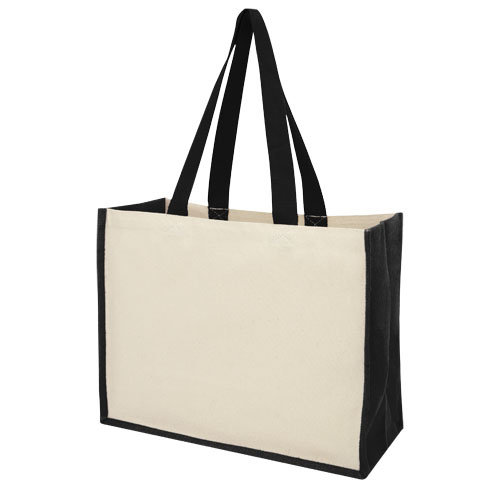 Varai canvas en jute boodschappentas 320 g/m² bedrukken met logo DeBle