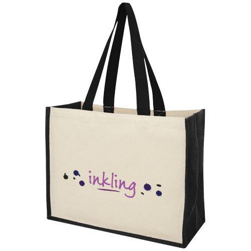 Varai canvas en jute boodschappentas 320 g/m² bedrukken met logo DeBle