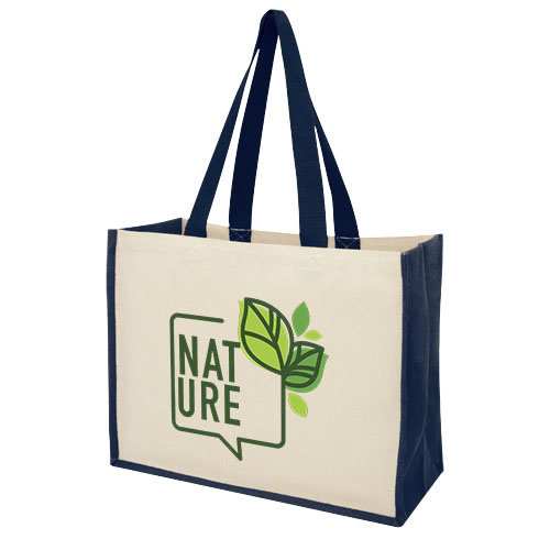 Varai canvas en jute boodschappentas 320 g/m² bedrukken met logo DeBle