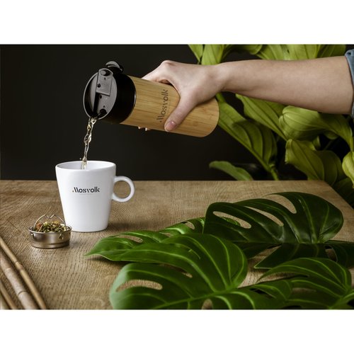 DéBlé Sakura 360 ml bamboe thermosfles/thermosbeker bedrukken met logo