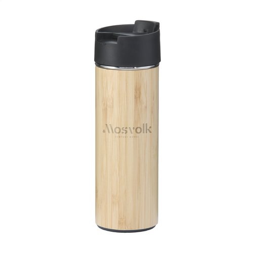 DéBlé Sakura 360 ml bamboe thermosfles/thermosbeker bedrukken met logo