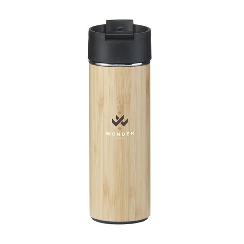 DéBlé Sakura 360 ml bamboe thermosfles/thermosbeker bedrukken met logo