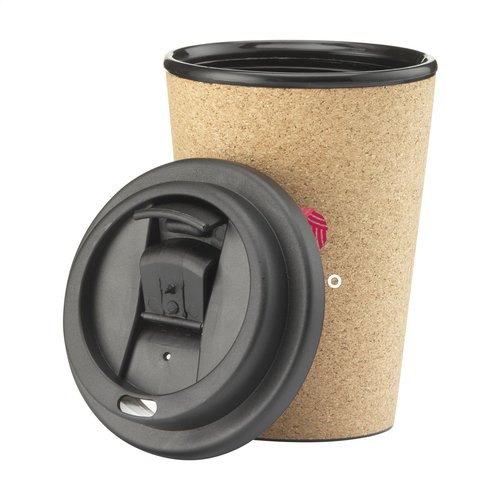 Attea Cork koffiebeker 350 ml met kurk 261395 bedrukt met logo