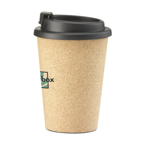 Attea Cork koffiebeker 350 ml met kurk 261395 bedrukt met logo